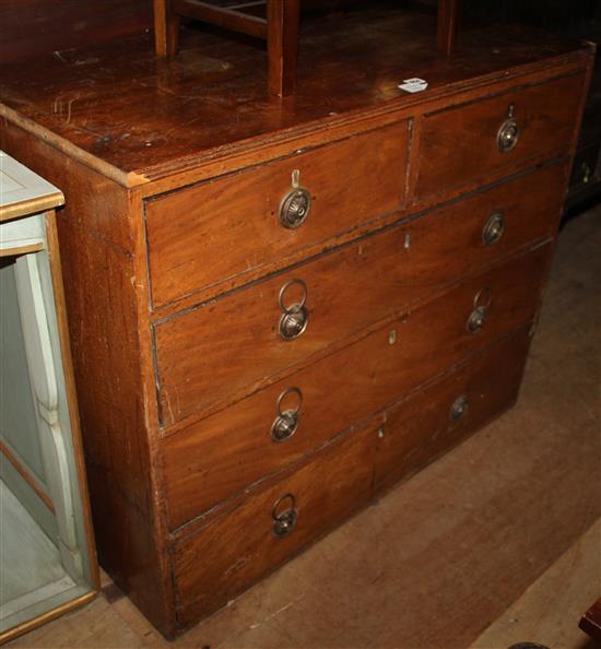 Regency mahogany chest of drawers (a.f.)